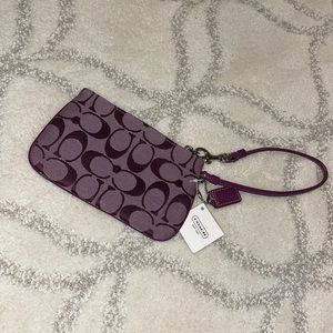 Coach signature collection wristlet